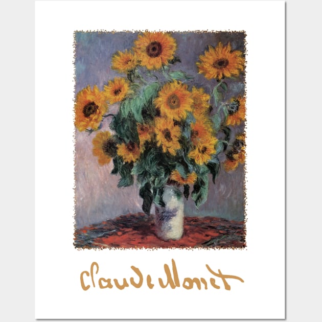 Sunflowers by Claude Monet Wall Art by MasterpieceCafe